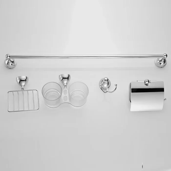 Nuovo design Hotel Accessori per il bagno Moderno porta carta igienica in zinco Porta rotolo di carta cromato per bagno e toilette