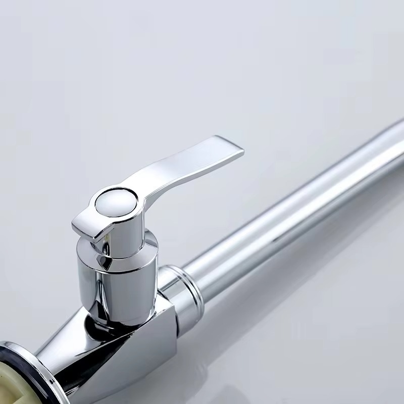主图_5 China Factory Single-Hole Single-Handle Kitchen Faucet Chrome Plated Zinc Body Deck Mounted Kitchen Faucet