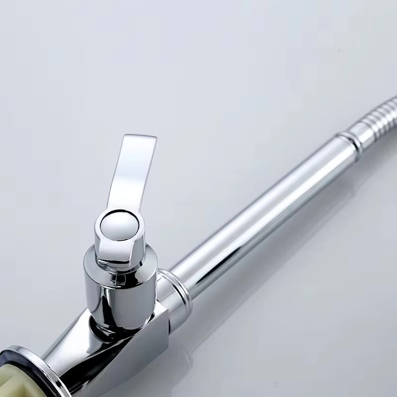 详情图_7 China Factory Single-Hole Single-Handle Kitchen Faucet Chrome Plated Zinc Body Deck Mounted Kitchen Faucet