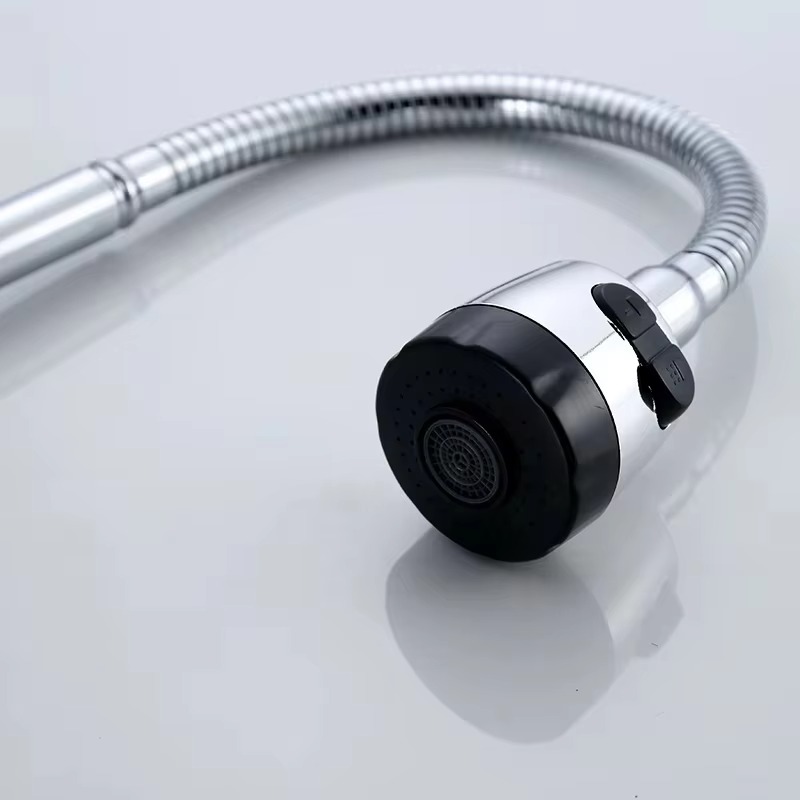 详情图_8 China Factory Single-Hole Single-Handle Kitchen Faucet Chrome Plated Zinc Body Deck Mounted Kitchen Faucet