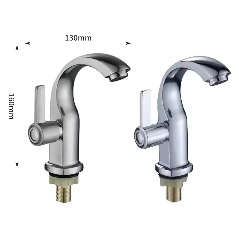 2024122106395915 Contemporary Single-Handle Brass Zinc  Basin Faucet with Plastic Cold Water Meter Modern Home Hand Wash Faucet for Bedroom