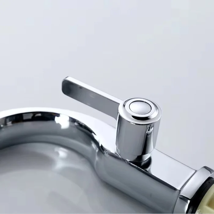 Contemporary Single-Handle Brass Zinc  Basin Faucet with Plastic Cold Water Meter Modern Home Hand Wash Faucet for Bedroom