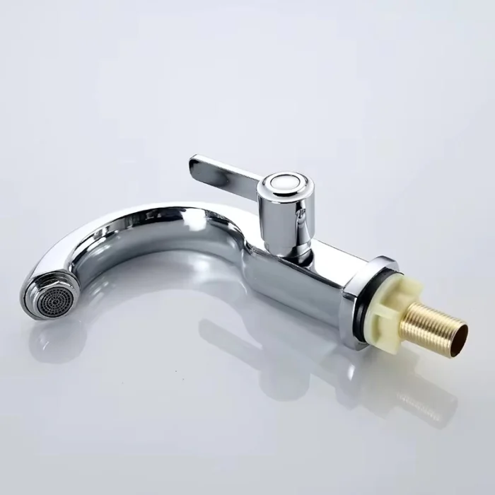 Contemporary Single-Handle Brass Zinc  Basin Faucet with Plastic Cold Water Meter Modern Home Hand Wash Faucet for Bedroom