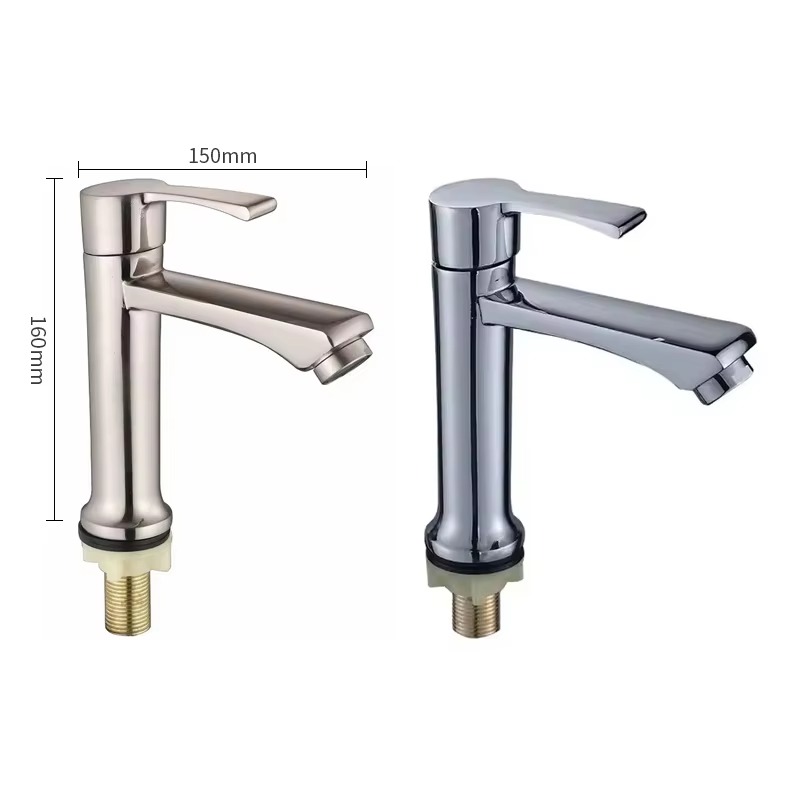 2024122106435973 Factory Outlet Single Handle Messing Zink In-Countertop Becken Wasserhahn gebürstet Finish dosiert Wasserhähne für Schule Krankenhaus Villa verwenden