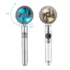2024122109140570 Douche à main moderne et luxueuse avec filtre à haute pression, rotation à 360 degrés, ventilateur turbo en ABS, jet d'eau chaude pour bain et douche.