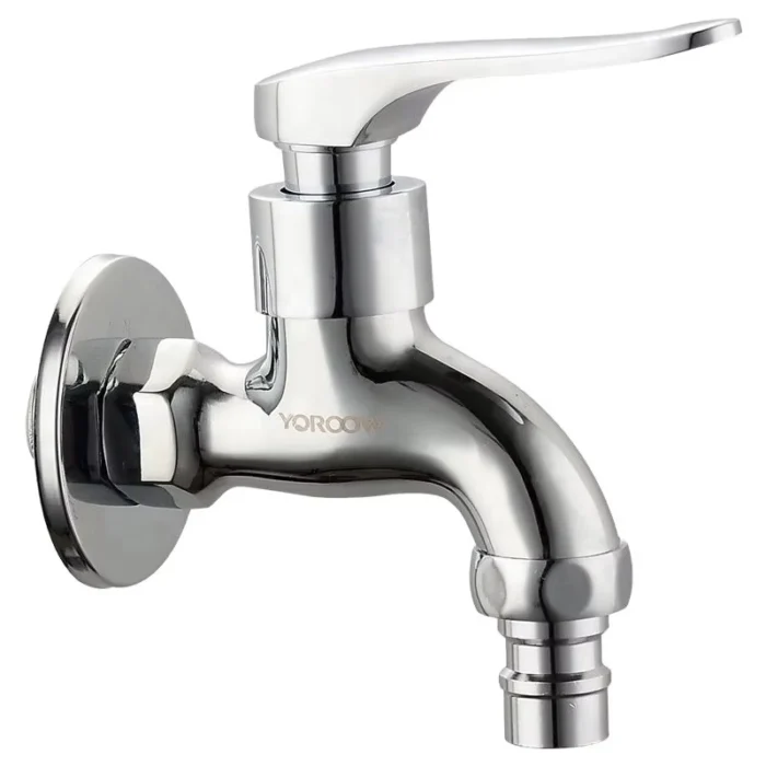 Buen precio de aleación de hierro fundido Bibcock grifo acabado en cromo montado en la pared de latón producto de calidad para los accesorios del grifo de agua