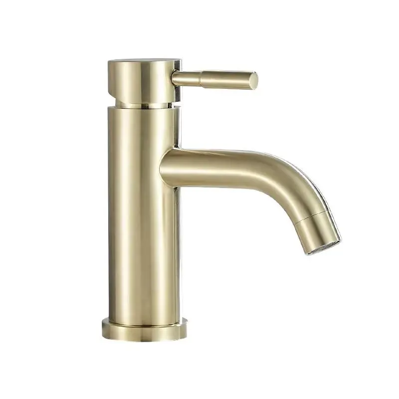 Grifo de lavabo de acero inoxidable 304 Grifo mezclador de palanca única Grifo de lavabo de baño de un solo agujero