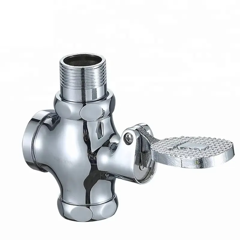 Belorussia High Quality Chrome Toilet Flush Valve Western Toilet Manual Flush Valve Foot Step Pedal Public Restroom Accessory