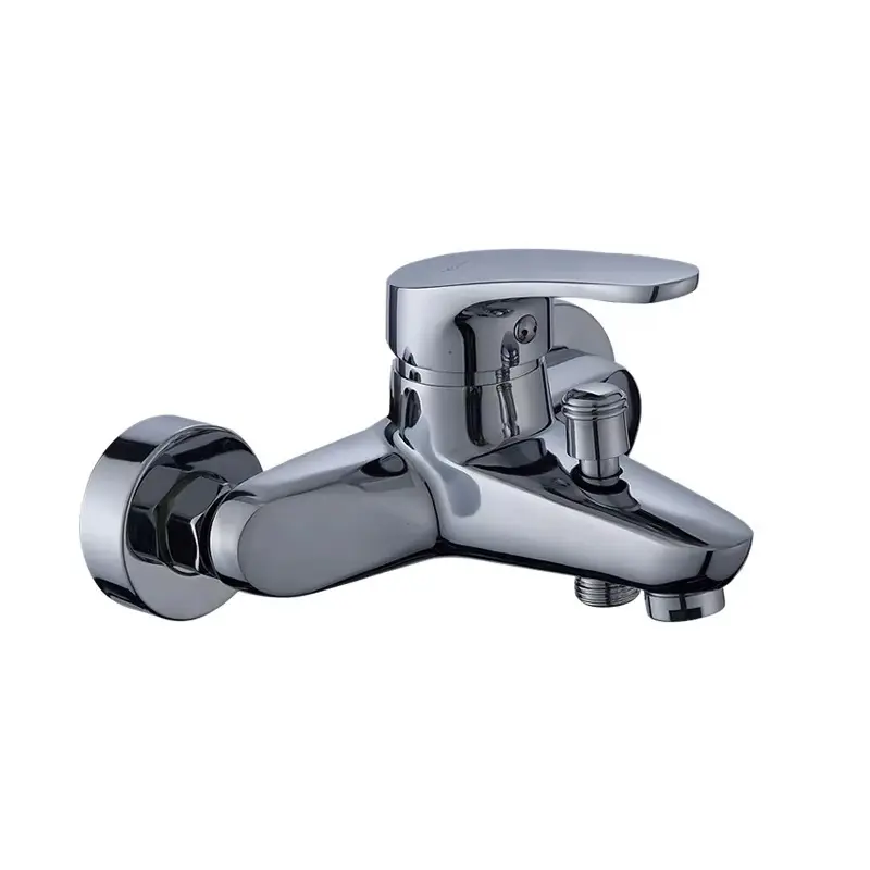 Las ventas directas de fábrica de cobre estándar de baño y ducha grifo de agua caliente fría bañera mezclador con cascada en la pared de zinc cuerpo OEM Servicios