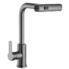 2024123008511131 Torneira de cozinha misturadora de cascata pull-out moderna de luxo 201 torneira comercial de núcleo de válvula de cerâmica de aço inoxidável Gun Grey