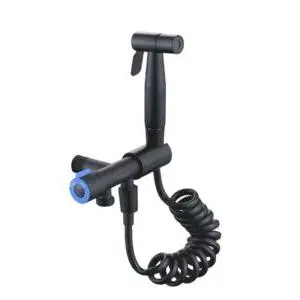Vendita calda di spruzzatore di bidet manuale in acciaio inox Best-Selling 304 Set di doccia da toilette con pistola a spruzzo da bagno nera Qualità Bidet