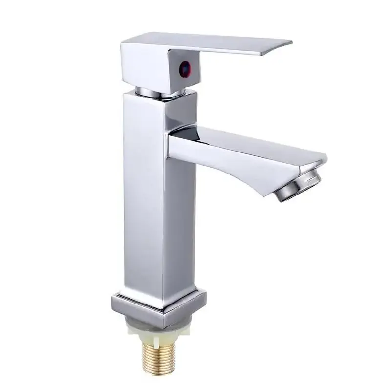 Moderno contemporáneo solo frío zinc cuadrado lavabo grifo eléctrico grifo de agua de cocina para sala de estar dormitorio escuela hotel uso