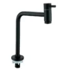 主图_1 Torneira de lavatório clássica de um furo em aço inoxidável Acabamento em zinco Design elegante em preto Superfície escovada Torneira de lavatório de mesa Medida