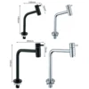 主图_2 Robinet de lavabo classique monotrou en acier inoxydable Finition zinc Design noir fantaisie Surface brossée Robinet de lavabo de table Mètre