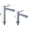主图_3 Robinet de salle de bain monotrou moderne en alliage de zinc chromé Robinet de lavabo simple et froid avec fonction mesurée Poignée unique