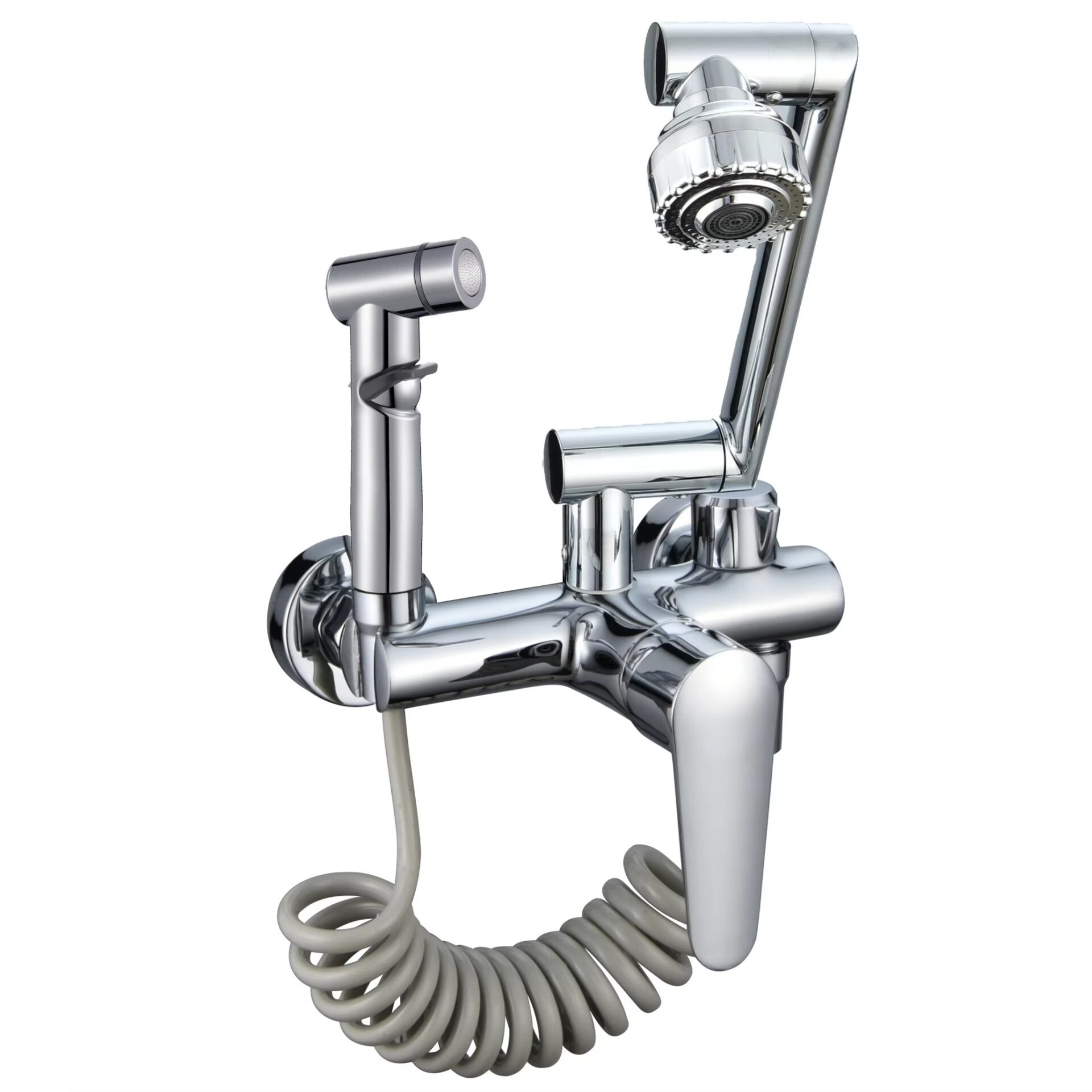 主主_3 سعر جيد صنبور مطبخ نحاسي مثبت على الحائط بذراع ميكانيكي دوار مسدس رمادي مقاوم للرذاذ، آلية مقاومة للرذاذ لشرفة المطبخ