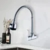 主图_3 Nuovo arrivo Moderno Cromo Zinco Singolo Acqua Fredda Rubinetto Cucina Singolo Foro Singolo Maniglia Rubinetto Beccuccio Girevole Rubinetto Cucina