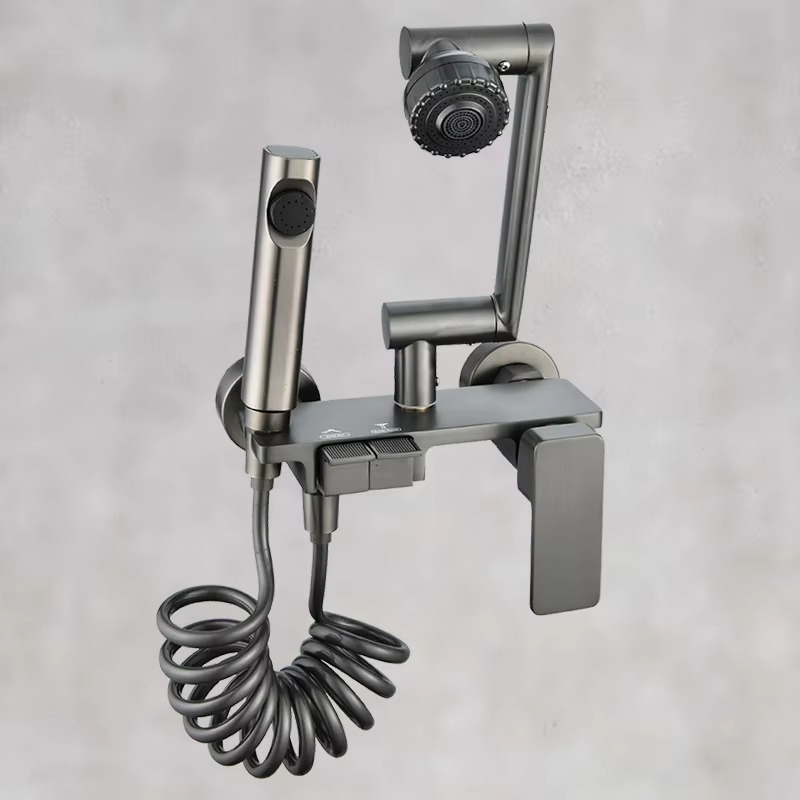 主图_3 Factory Direct Sale Luxury Modern Brass Wall-Mounted Kitchen Faucet Single Cold Waterfall Tap with Flexible Shower for Sink Use