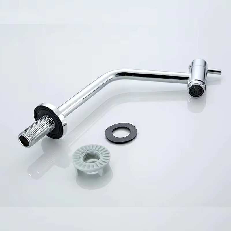主图_4 Classic Single-Hole Stainless Steel Basin Tap Zinc Finish Fancy Black Design Brushed Surface Table Top Wash Basin Tap Metered