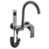 Fabrik Direktverkauf Luxus Moderne Messing Wand-Küchenarmatur einzelne kalte Wasserfall Wasserhahn mit flexiblen Dusche für Spüle verwenden