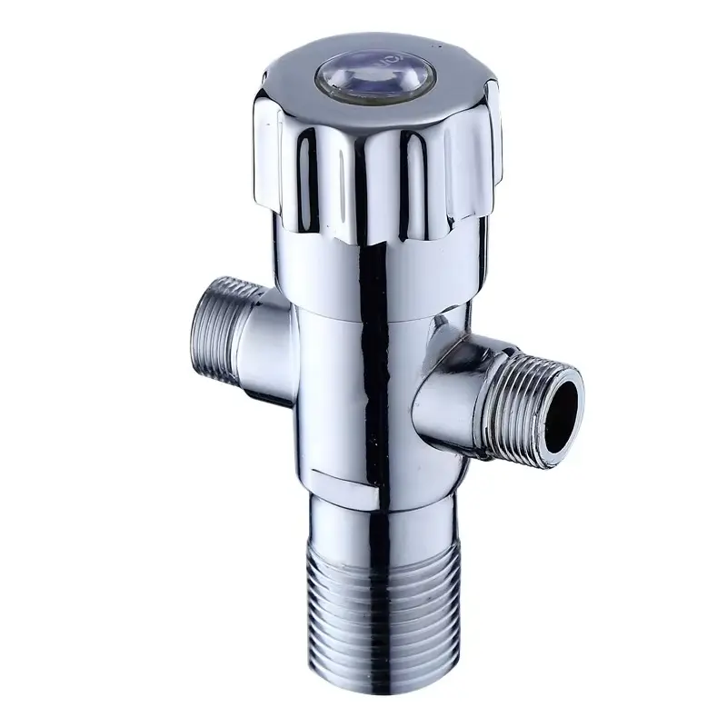 Robinet d'équerre moderne 9/16" pour salle de bain sanitaire Matériau durable en laiton et zinc pour robinets d'hôtel