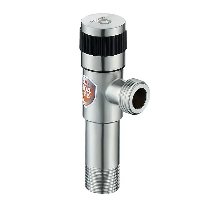 Valvola di arresto angolare in acciaio inox SUS 304 di design moderno e durevole per l'uso di WC e rubinetti in hotel e bagni