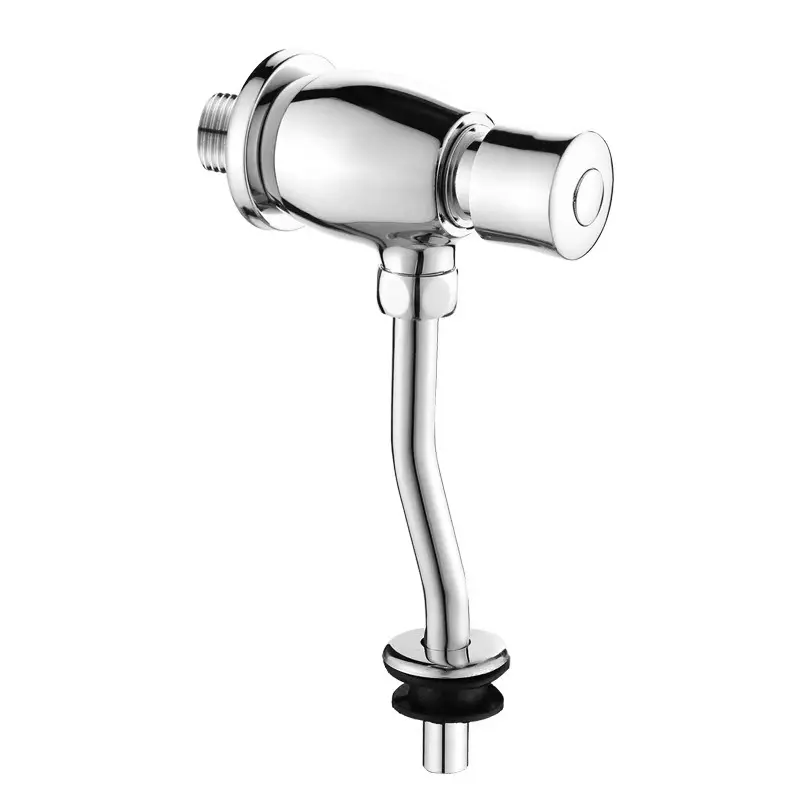 Moderno cromo manual pulsador urinario inodoro Flush Válvula directa de fábrica para cuarto de baño WC Manual Flush Válvulas
