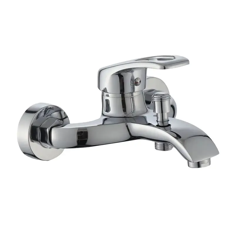 Good Price Single Handle Messing Dusche Wasserhahn Wand montiert heißes kaltes Wasser Badezimmer Wasserhahn Chrom fertig Mischer Badewanne Wasserhahn hergestellt Wasserhahn