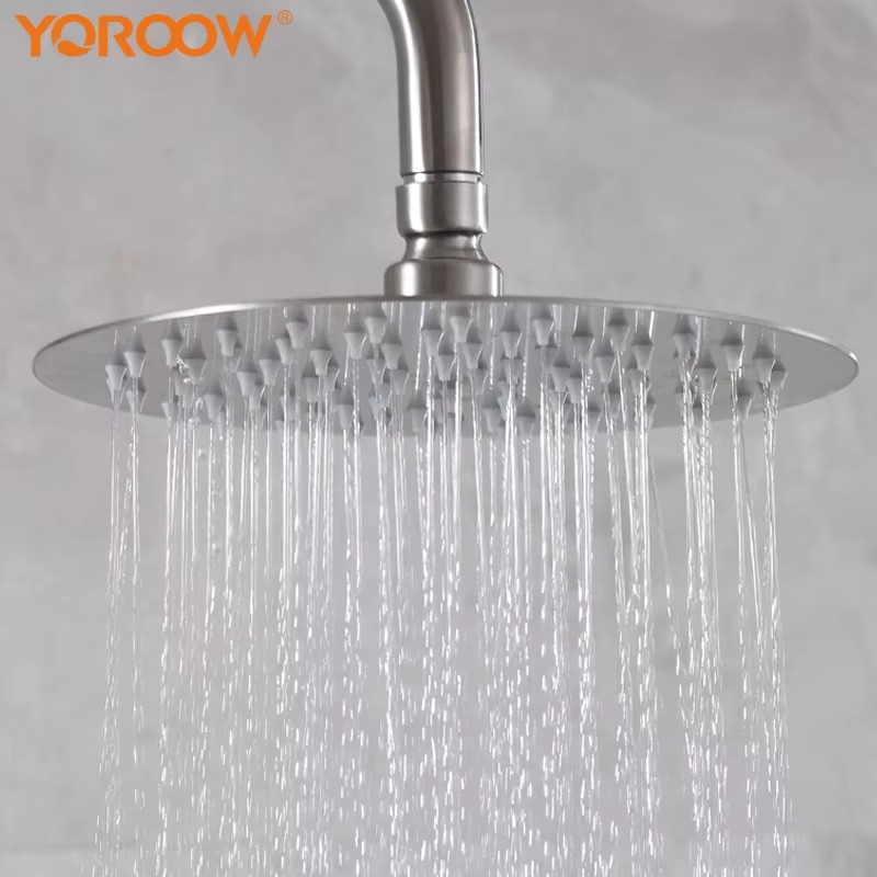 主图_1 Rentable 201 de acero inoxidable Rainshower Cabezal de ducha de alta presión ajustable Chrome Cuarto de baño grifo de lluvia