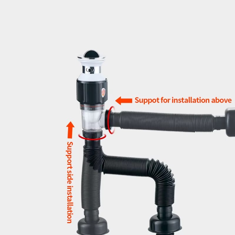 主图_1 Латунь умывальник воды пробки крышка с пружинным сердечником пресс-типа утечки защиты для ванной комнаты керамические аксессуары раковины