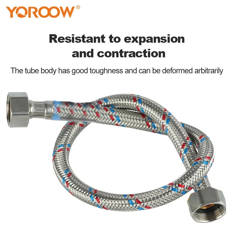 主图_2 Goede kwaliteit EPDM binnenband 304 roestvrij staal slang wastafel warm en koud water fitting waterslang