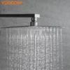 主图_2 Kit de tête de douche carrée haute pression en acier inoxydable Système de douche pour salle de bain Robinetterie de douche