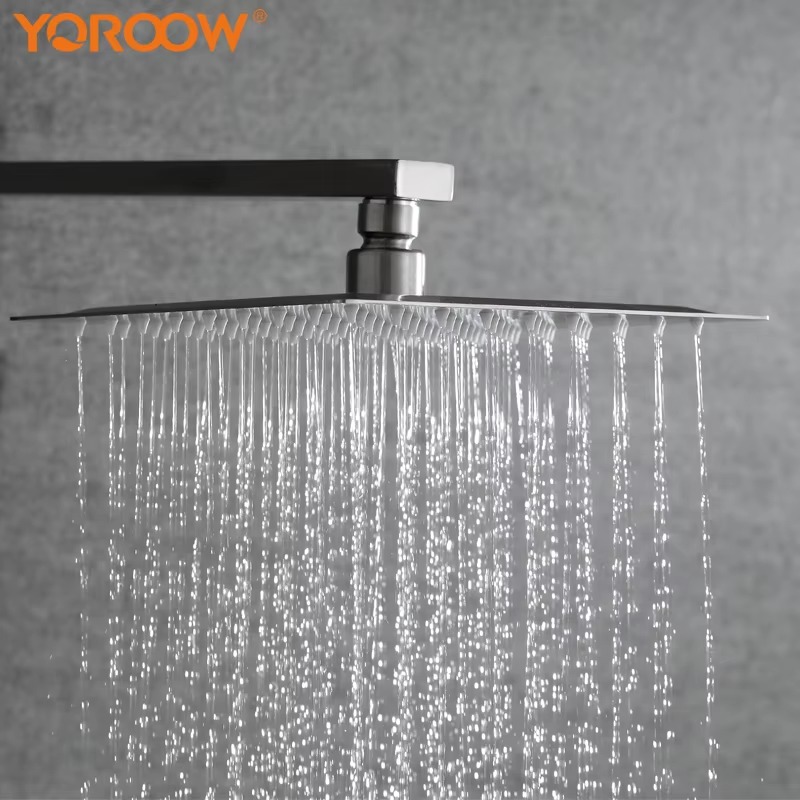 主图_2 High-Pressure Square Shower Head Kit Stainless Steel Tower System Shower Bath Shower Faucets