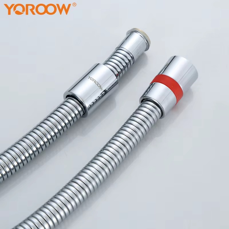 主主_3 خرطوم دش من الفولاذ المقاوم للصدأ 304 من الفولاذ المقاوم للصدأ Good Suality خرطوم دش طويل جدًا من الكروم مع صامولة وإدخال نحاسي للحمام