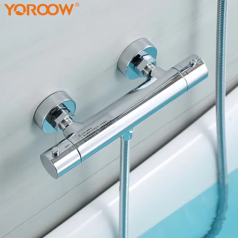 主图_3 High Quality Chromed Thermostatic Shower Mixer System Modern Ceramic Polished Brass Body Jets for Bath Shower Faucets Shower