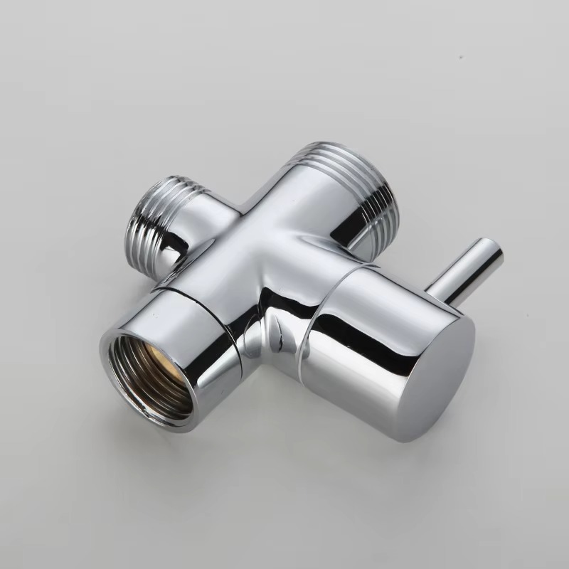 主图_3 New design brass angle valve faucet lavatory Water Cross Shower Faucet diverter Brass water separator