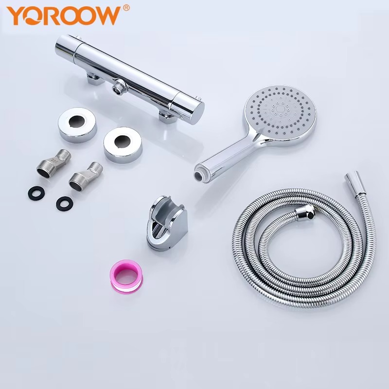 主图_4 High Quality Chromed Thermostatic Shower Mixer System Modern Ceramic Polished Brass Body Jets for Bath Shower Faucets Shower