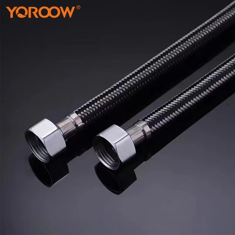 主图_4 Good Suality 304 Stainless Steel durable twp head Explosion-proof Metal flexible hose for toilet bathroom