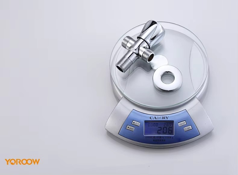 Elegant Retro Brass 1-In-2-Out Angle Valve Faucet Modern Design for Kitchen and Bathroom for Hotels