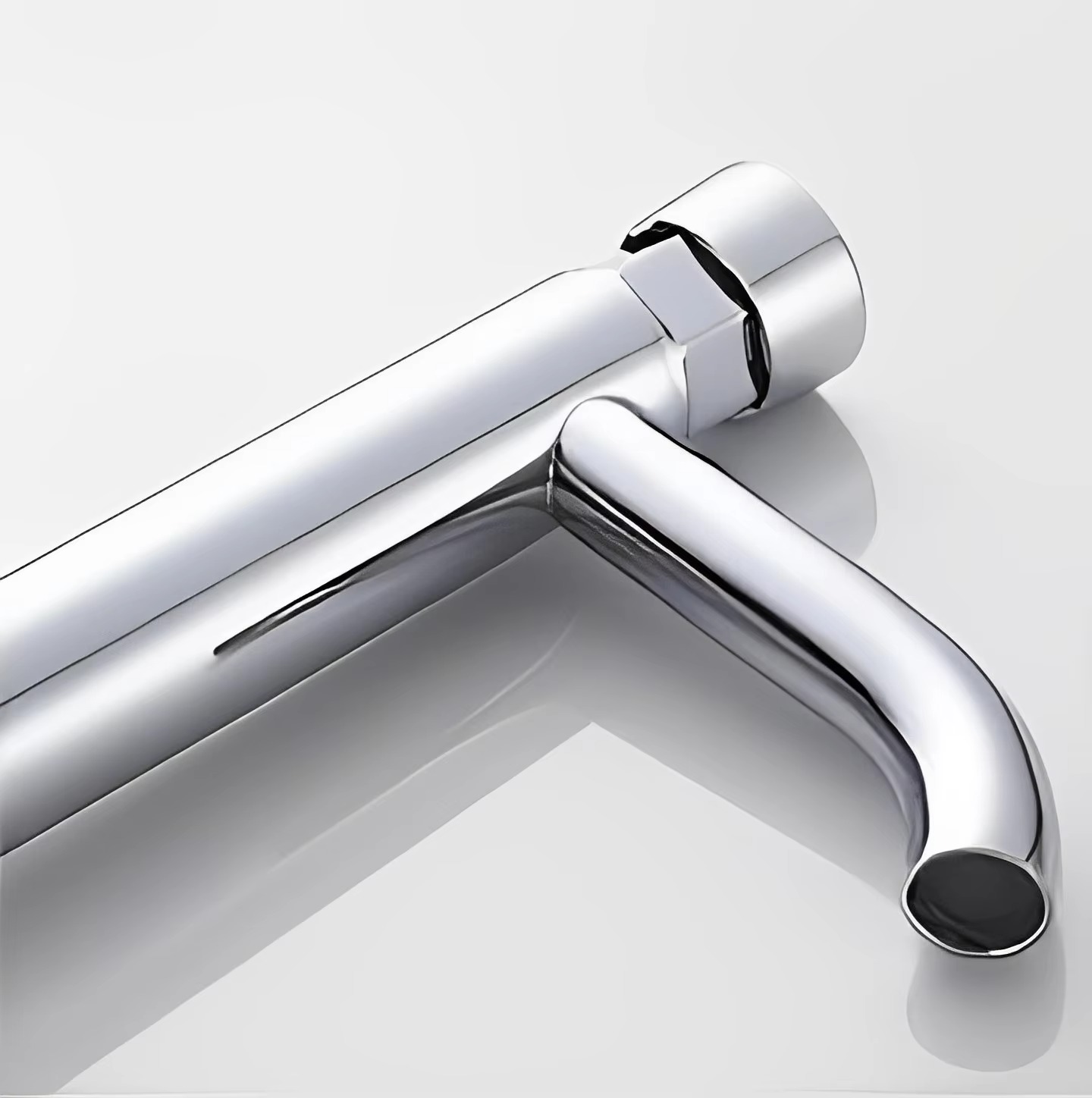 主图_5 Factory direct sales cheap deck mounted brass chrome time delay faucet push button tap public delay faucet