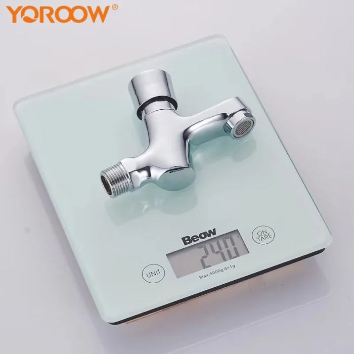 Wall mounted Time-Delay Basin Faucet Chrome Plated Self Closing Water Saving Basin Faucet for Home or Outdoor