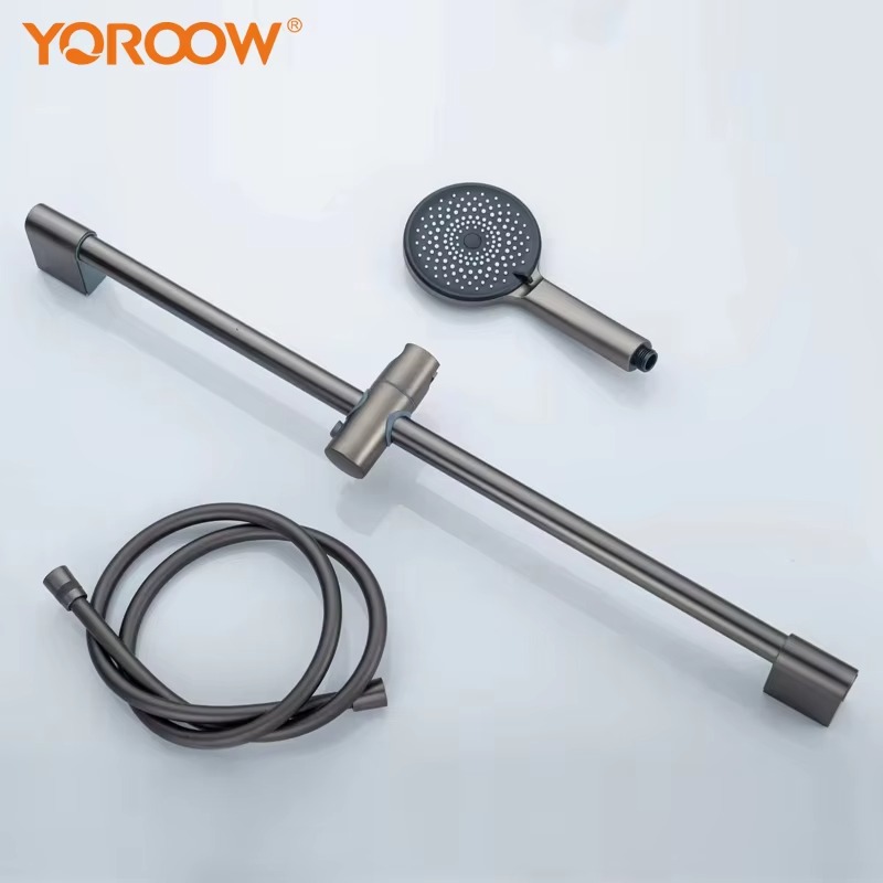 Design moderno 201 in acciaio inox cascata doccia titolare palmare risparmio idrico asta di sollevamento quadrato per rubinetti doccia bagno