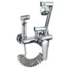 02182 Buon prezzo rubinetto da cucina in ottone a parete nascosto in bacino cromato con spruzzatore per balcone bagno hotel o casa rubinetto lavello cucina