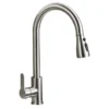 22 Fabbrica vendita diretta 201 acciaio inox singolo manico tirare rubinetto cucina alto rubinetto cucina miscelatore doppio modo uscita nero acqua calda fredda lavello cucina