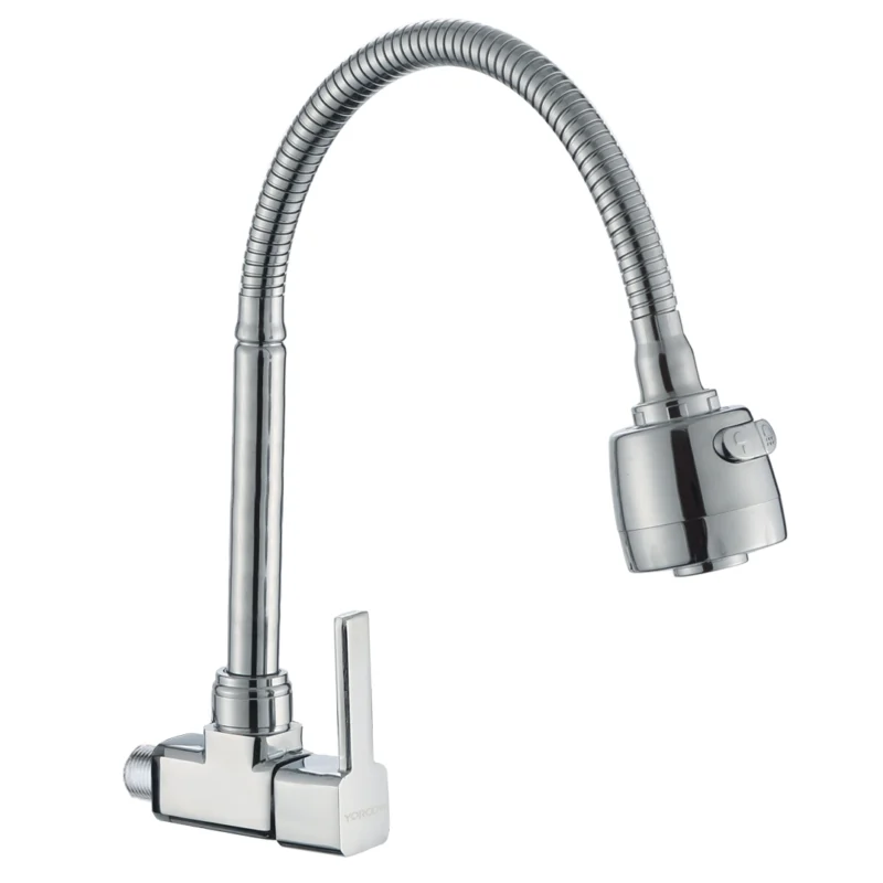 Moderno rubinetto cromato della cucina della leva singola Nuovo arrivo singolo rubinetto del lavandino dell'acqua fredda con la maniglia singola miscelatore della cucina del foro singolo
