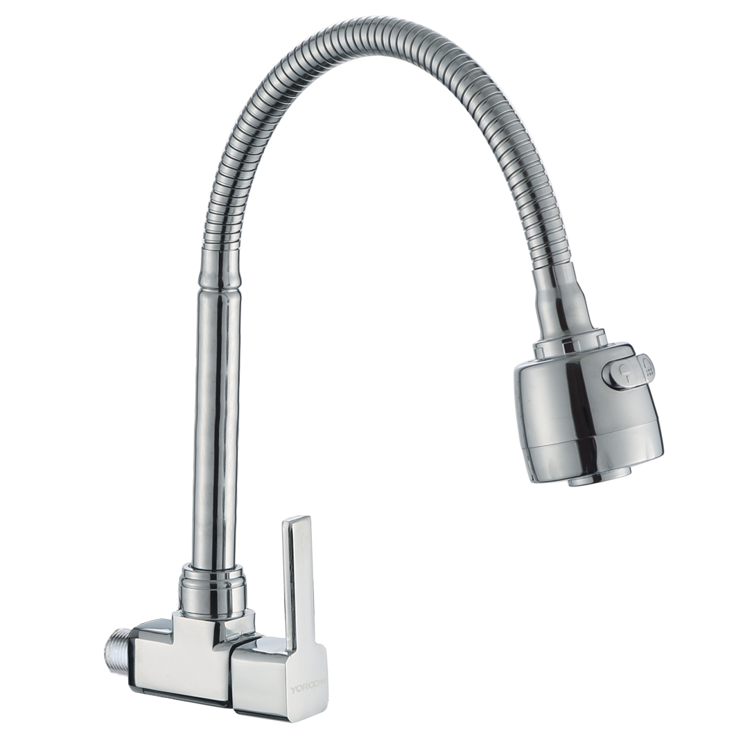 22 Modern Chrome Single Lever Kitchen Faucet New Arrival Robinet d'évier à eau froide avec mitigeur monotrou de cuisine