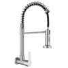 24242 Robinet de Cuisine Contemporain Chromé Simple Robinet d'Evier Froid Extension Acier Inoxydable Robinet de Cuisine à Ressort Tirant