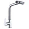 33333 Moderno de acero inoxidable de un solo grifo de la cocina 360 grados grifo giratorio cascada modo caliente fría rotación fregadero de la cocina del grifo del tirón