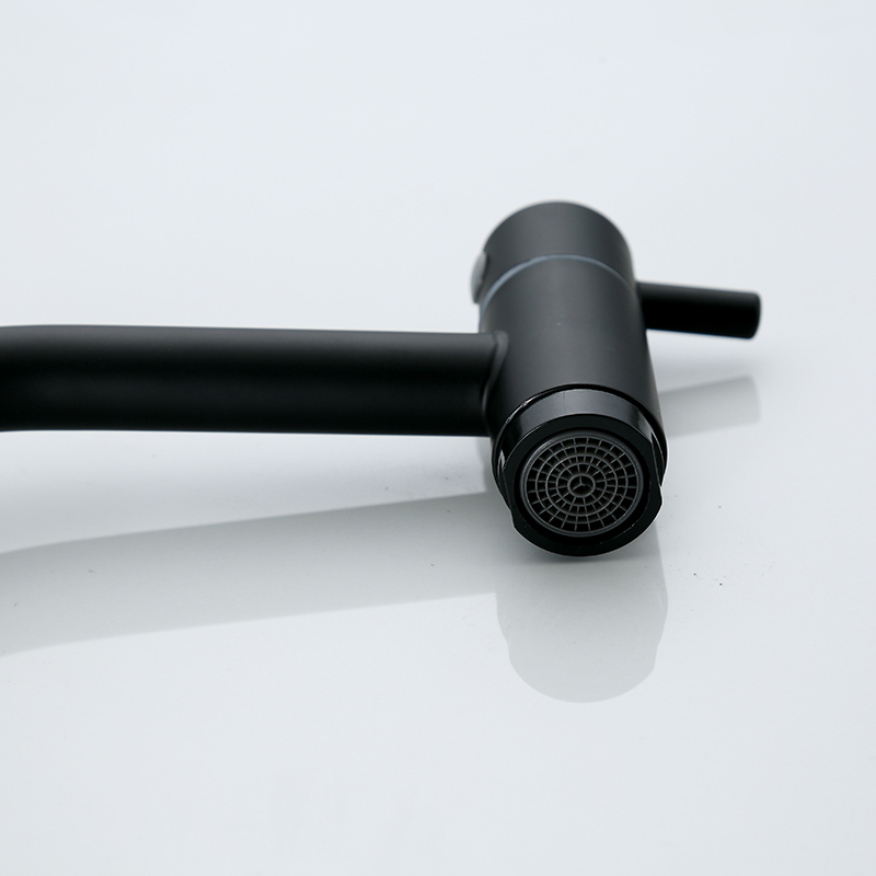 416 صنابير حوض فاخرة 304 من الفولاذ المقاوم للصدأ 304 صنابير مقننة لحنفيات حوض الغسيل المدرسي للاستخدام الفندقي حنفية حوض غسيل سوداء مع قلب صمام نحاسي