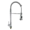 466b25ba191b5517c23419659b377af Robinet de Cuisine Contemporain Chromé Simple Robinet d'Evier Froid Extension Acier Inoxydable Robinet de Cuisine à Ressort Tirant